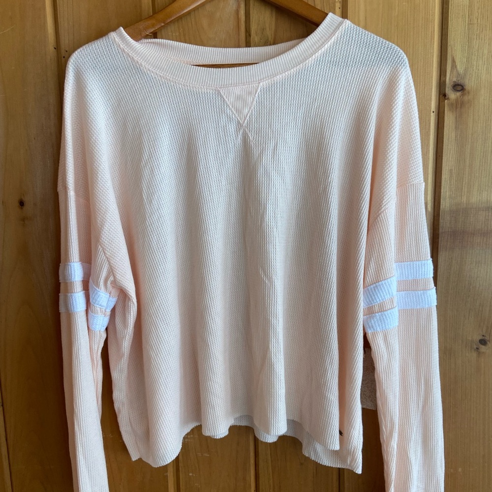 NWT Harlow cropped waffle long sleeve